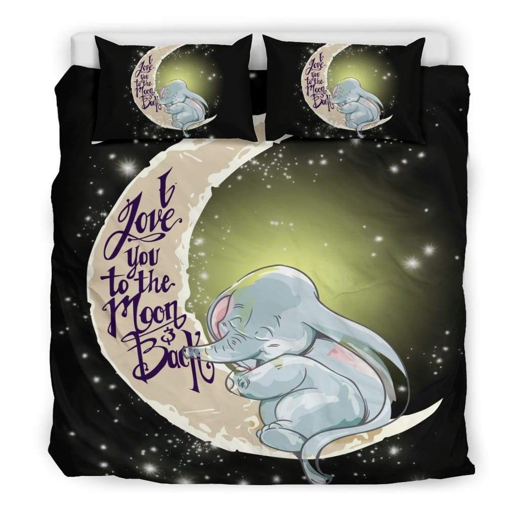 Elephant Moon Bedding Set Duvet Cover And Pillowcase Set