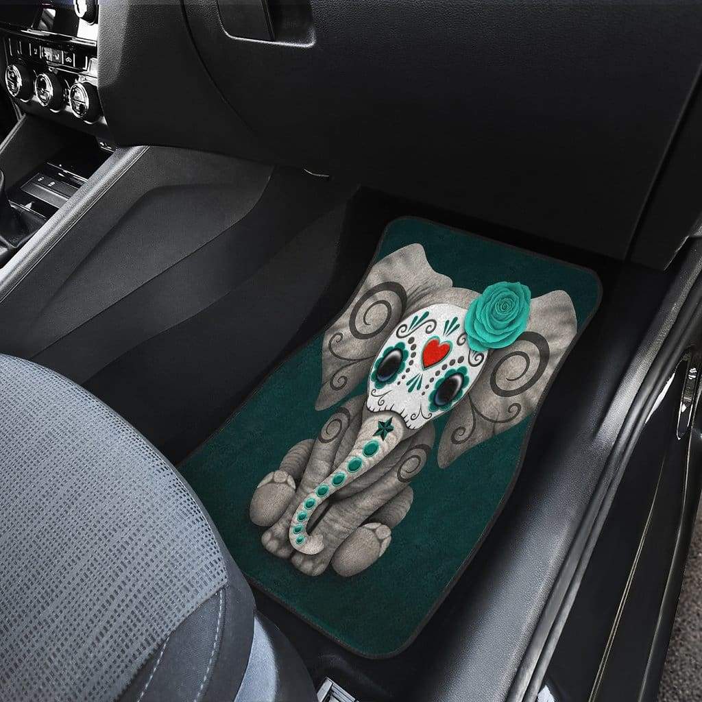 Elephants Front And Back Car Mats