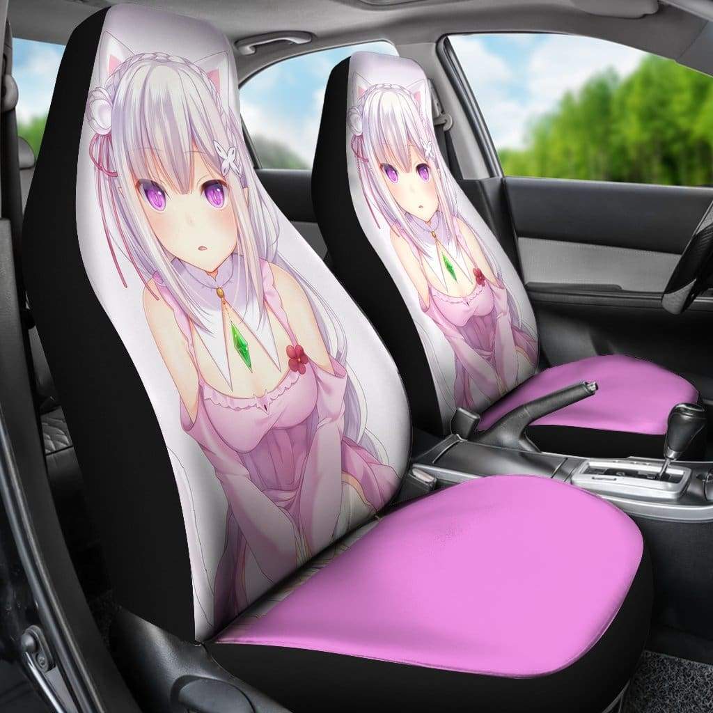 Emelia Re:Zero Starting Life In Another World Car Seat Covers Amazing Best Gift Idea