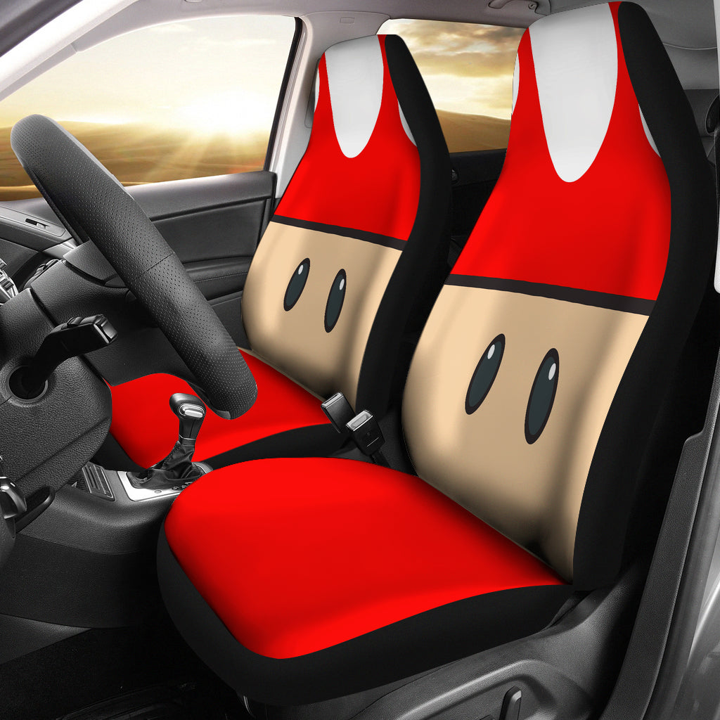 Mario Mushroom Car Seat Covers 2 Amazing Best Gift Idea