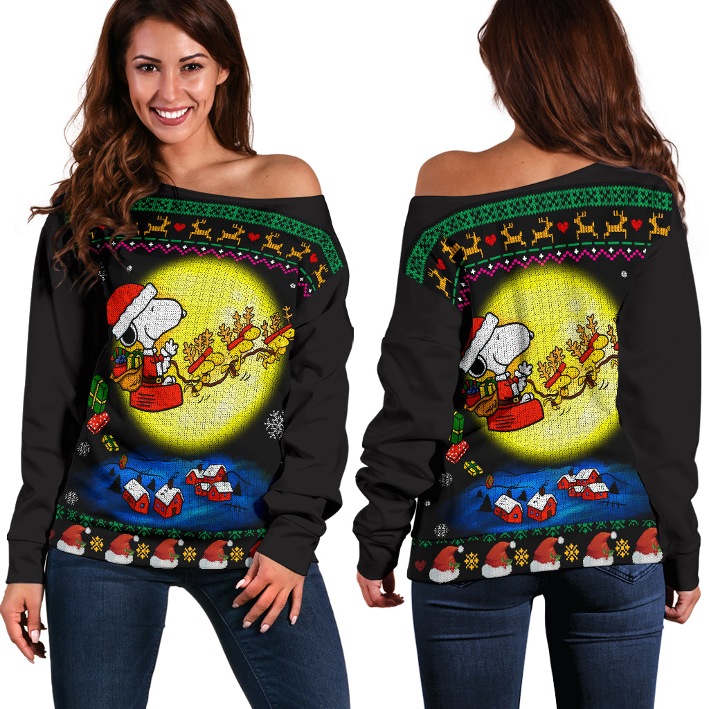 Snoopy Santa Shoulder Sweater