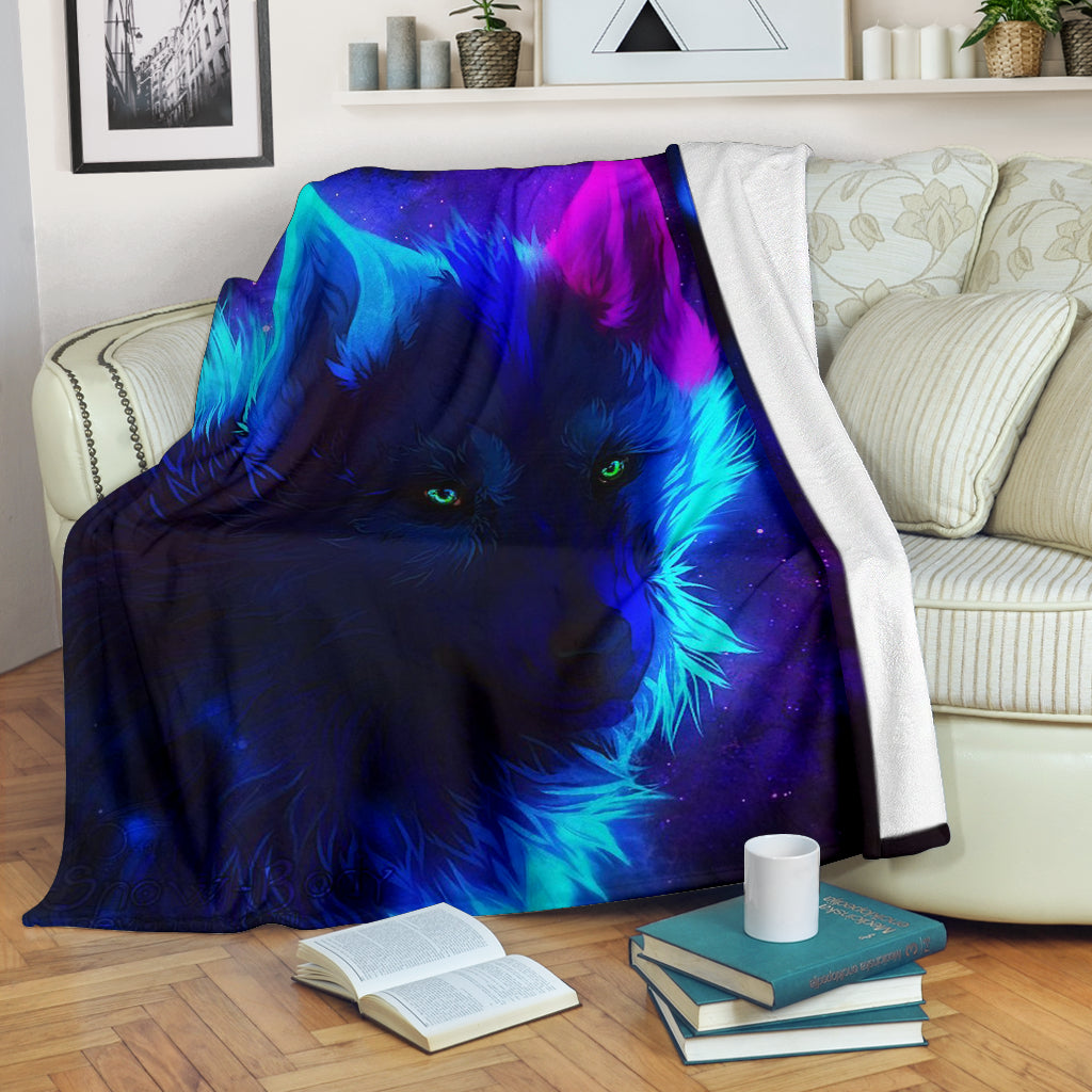 Wolf Night Premium Blanket