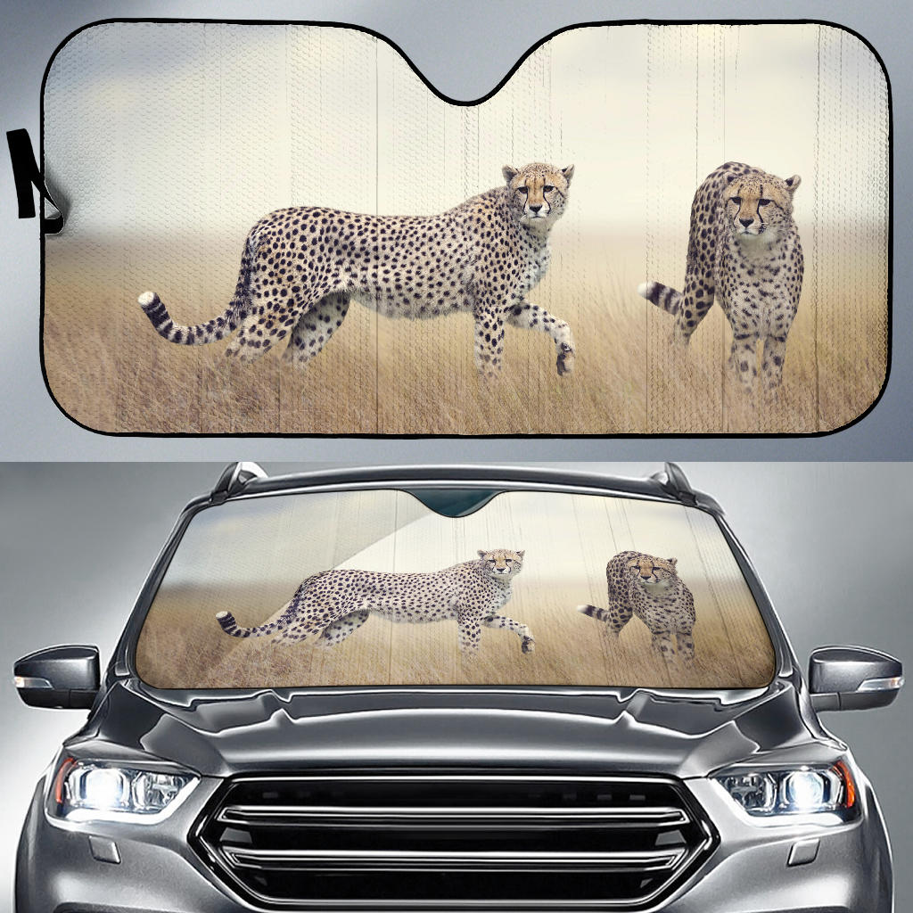 Wildlife Cheetah Auto Sun Shades Amazing Best Gift Ideas 2022