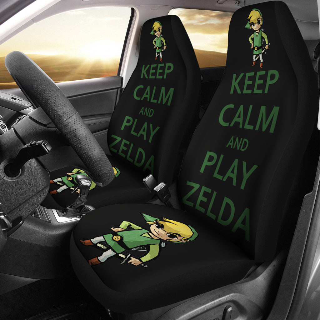 Keep Calm And Play Zelda Car Seat Covers Amazing Best Gift Idea