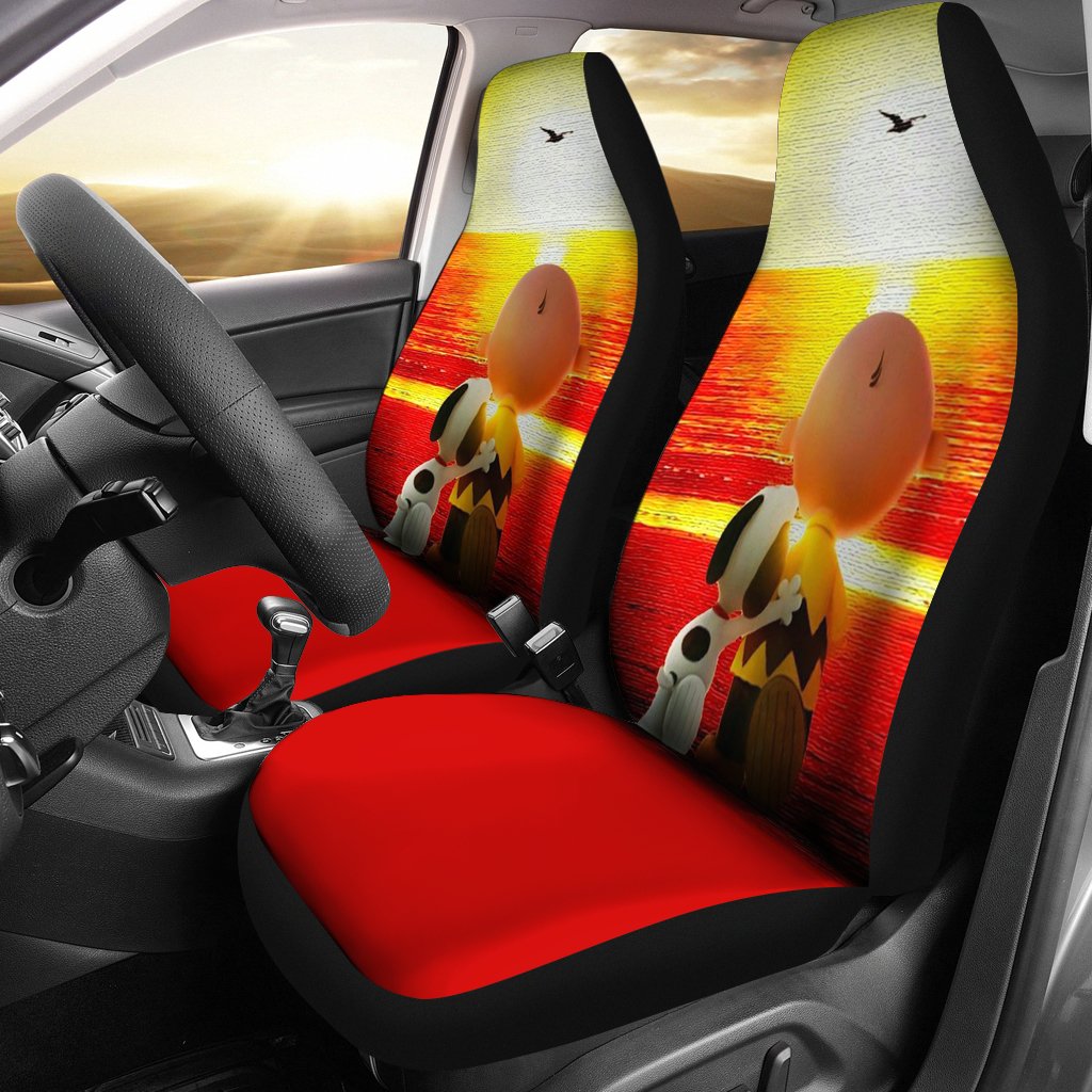 Snoopy Friend Sunset Forever Car Seat Covers
