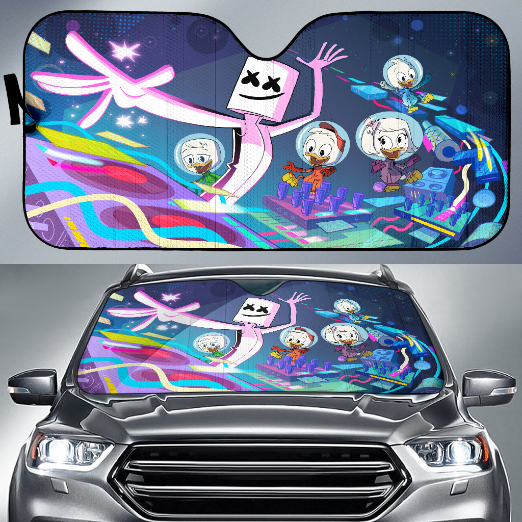 Marshmello Ducktales Car Sun Shades Amazing Best Gift Ideas 2022 - 99shirt