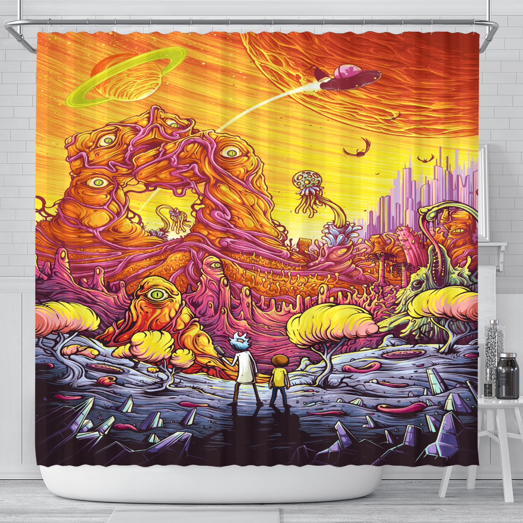 Rick And Morty Shower Curtain 4