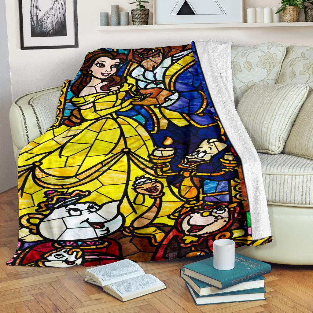 Beauty And The Beast Premium Blanket