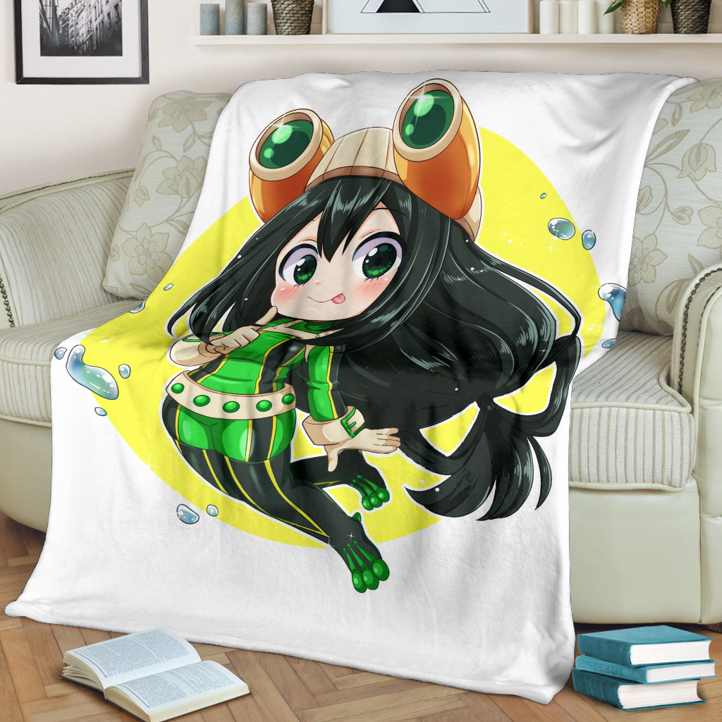 Tsuyu Chibi Premium Blanket - 99shirt