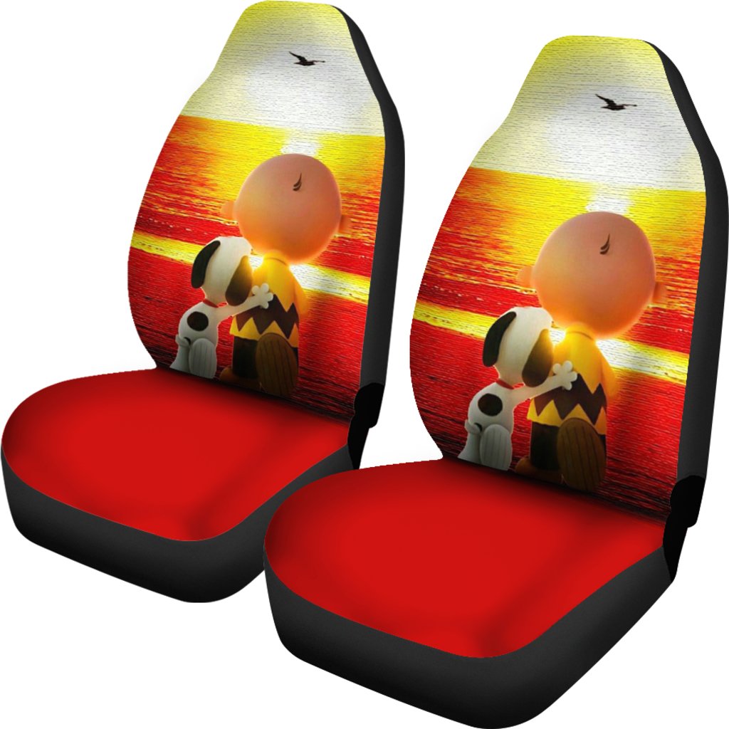 Snoopy Friend Sunset Forever Car Seat Covers