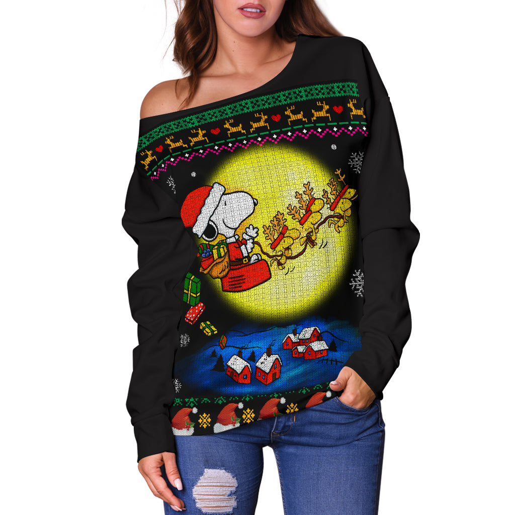 Snoopy Santa Shoulder Sweater