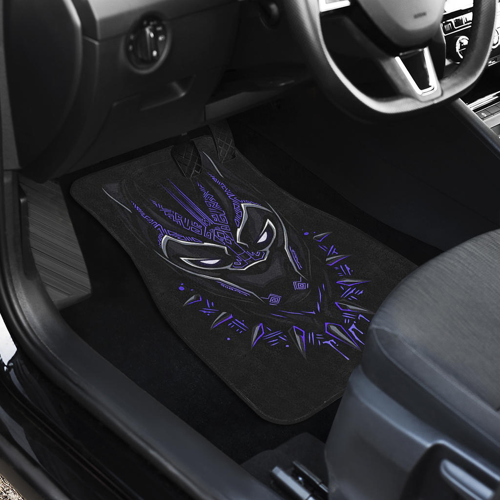 Black Panther Front And Back Car Mats 1