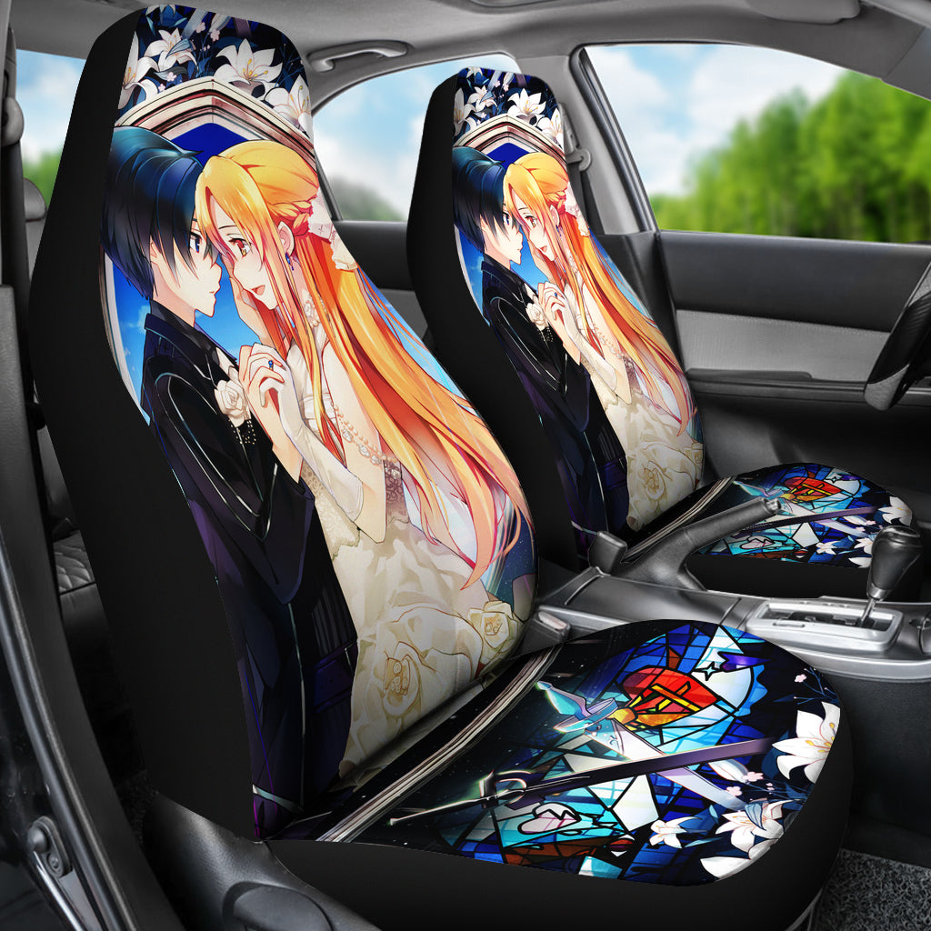 Sao Kirito Asuna Car Seat Covers Amazing Best Gift Idea