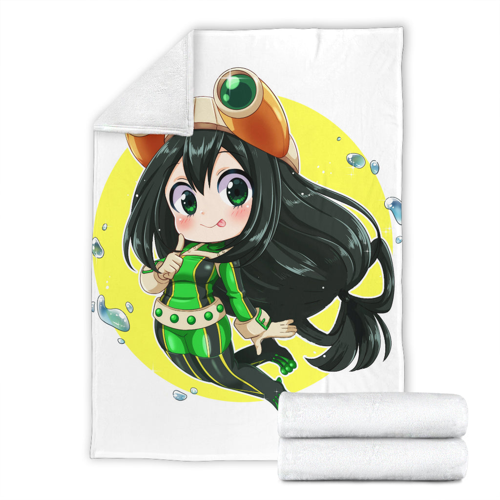 Tsuyu Chibi Premium Blanket - 99shirt