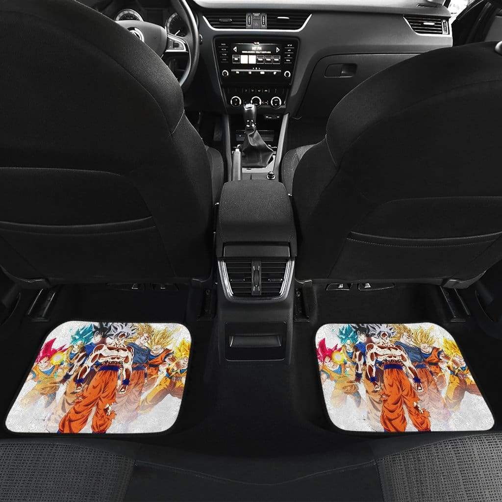 Goku All Transformations Front And Back Car Mats (Set Of 4)
