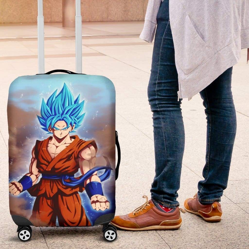 Goku Blue Luggage Covers 1