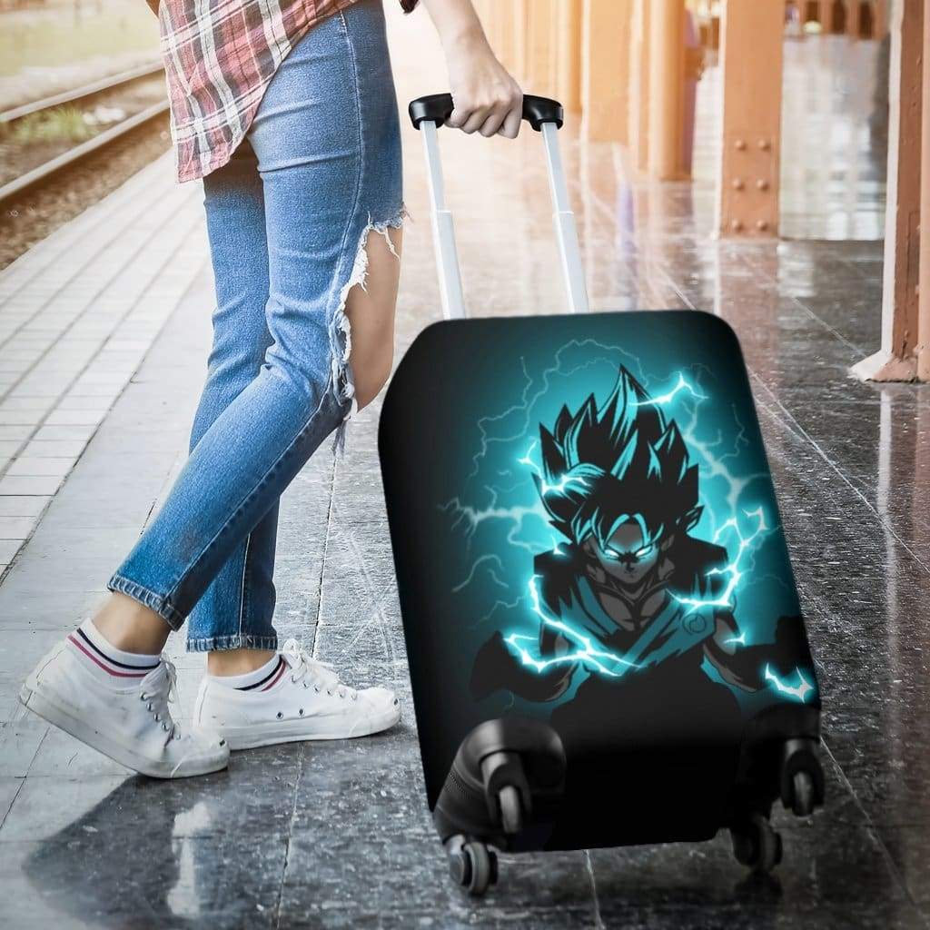 Goku Blue Luggage Covers