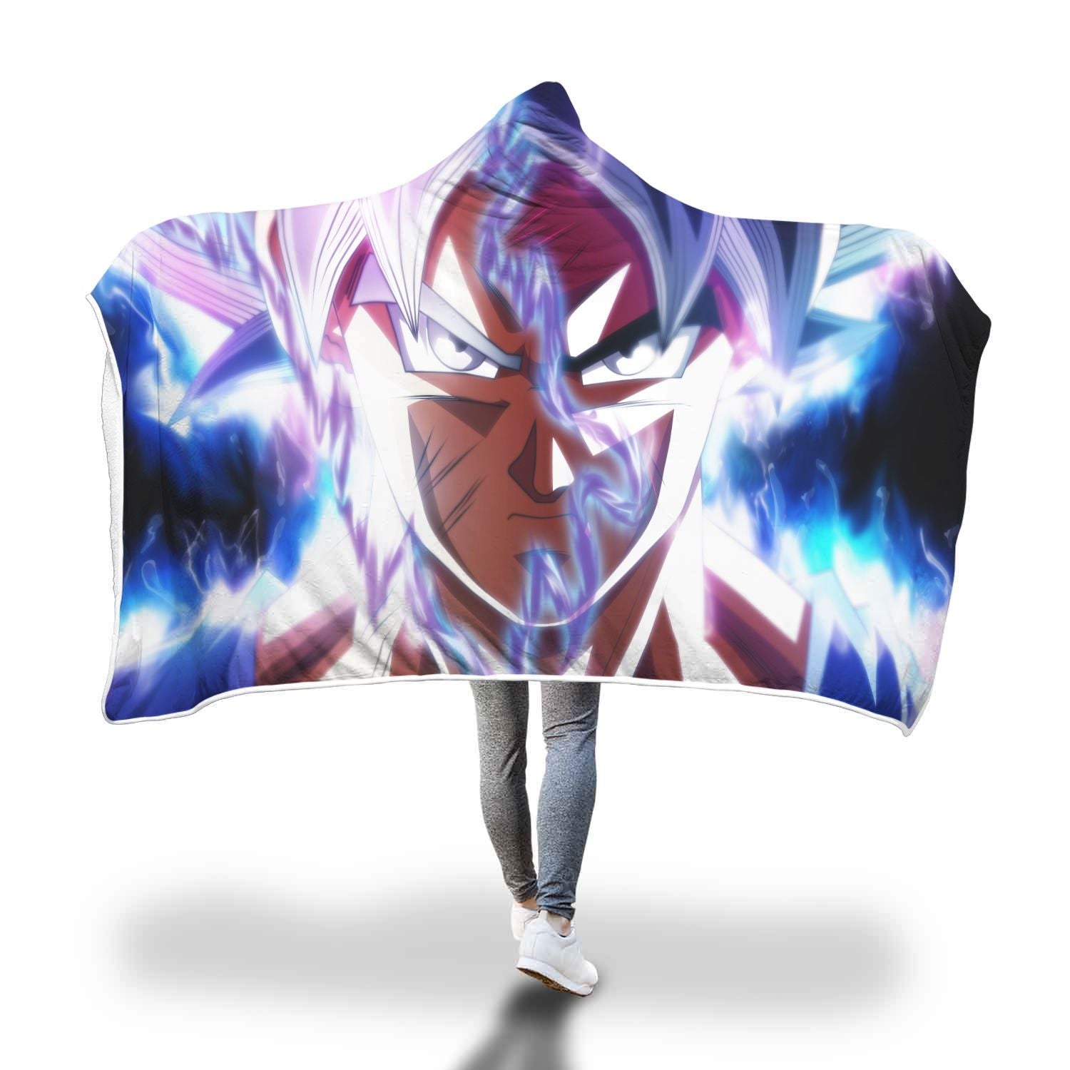 Goku Mastered Ultra Instinct Hooded Blanket 1