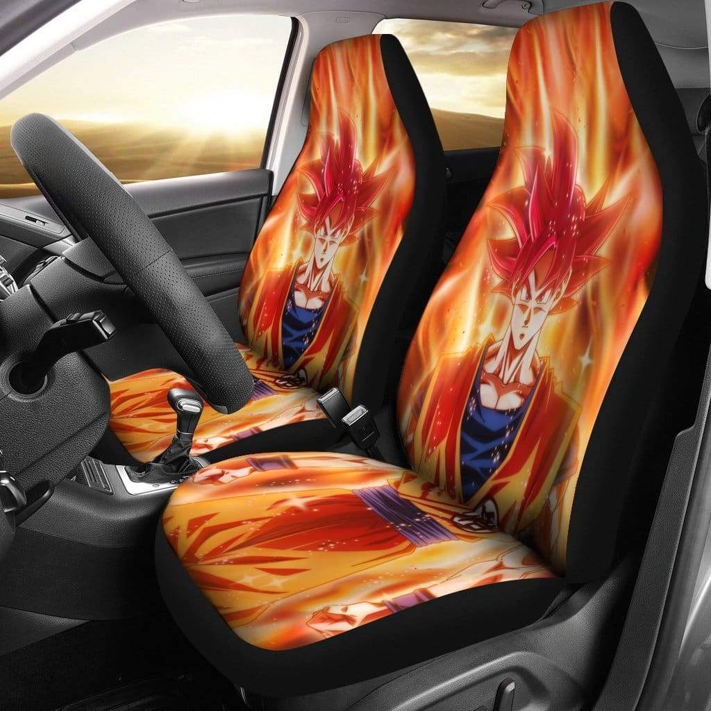 Goku Super Saiyan God Car Seat Covers Amazing Best Gift Idea