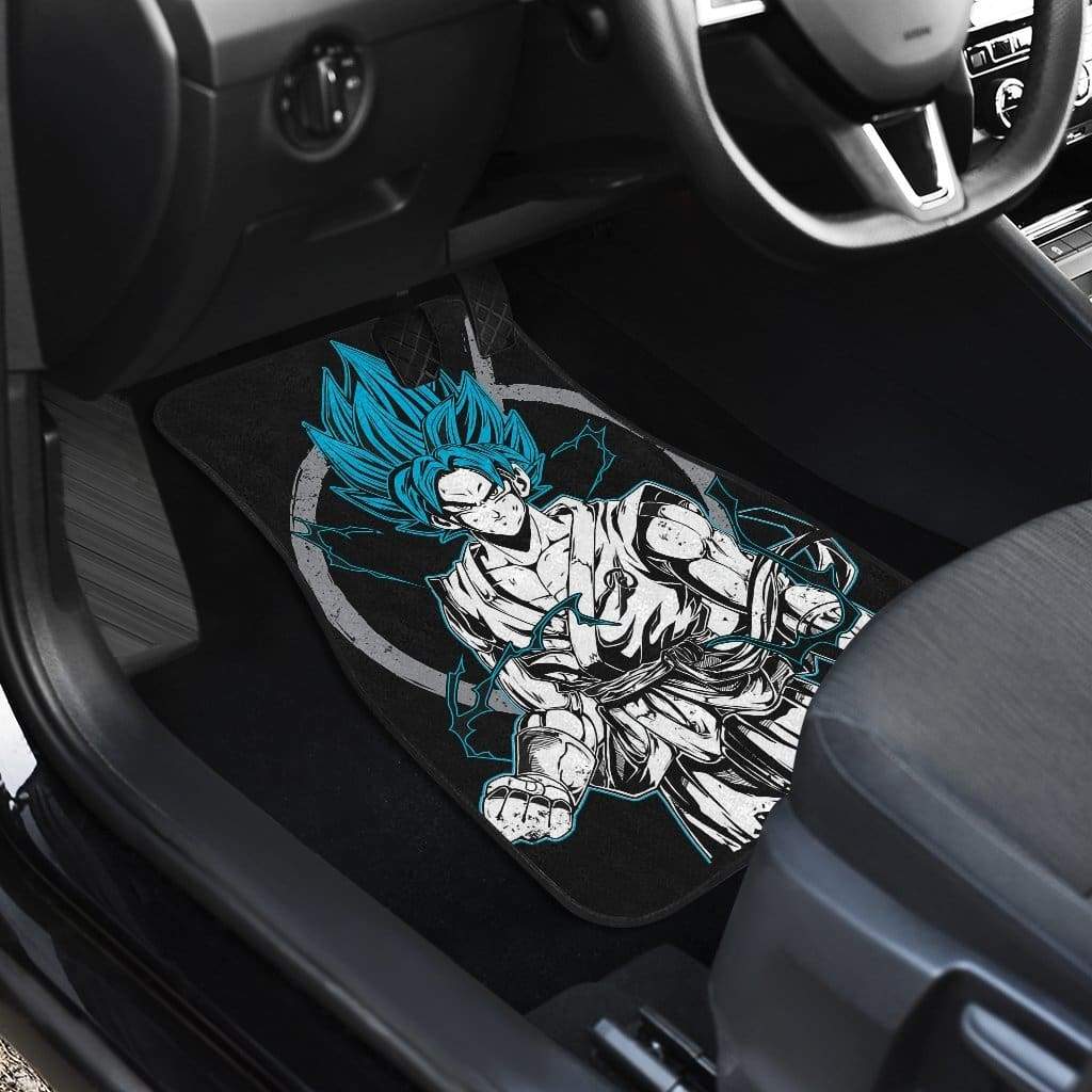 Goku Vegeta Blue Front And Back Car Mats (Set Of 4)