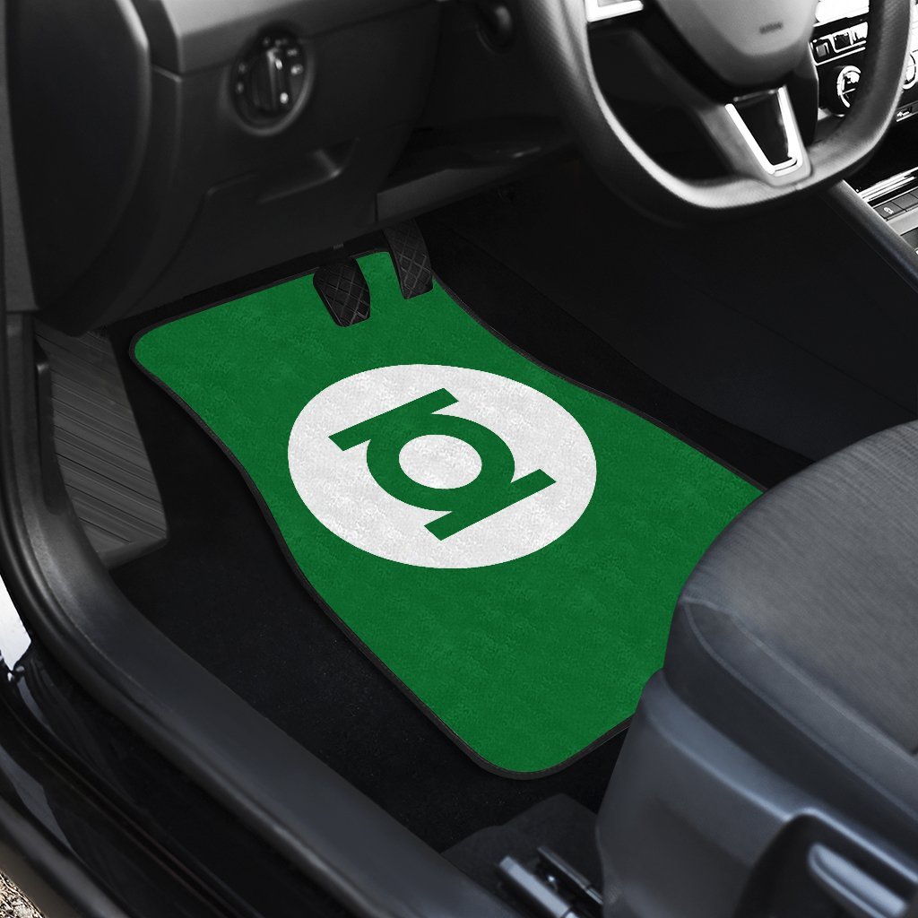Green Lantern Front And Back Car Mats
