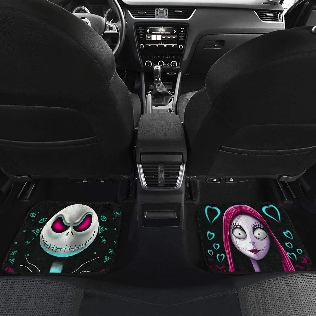 Jack Skellington And Sally Front And Back Car Mats (Set Of 4)