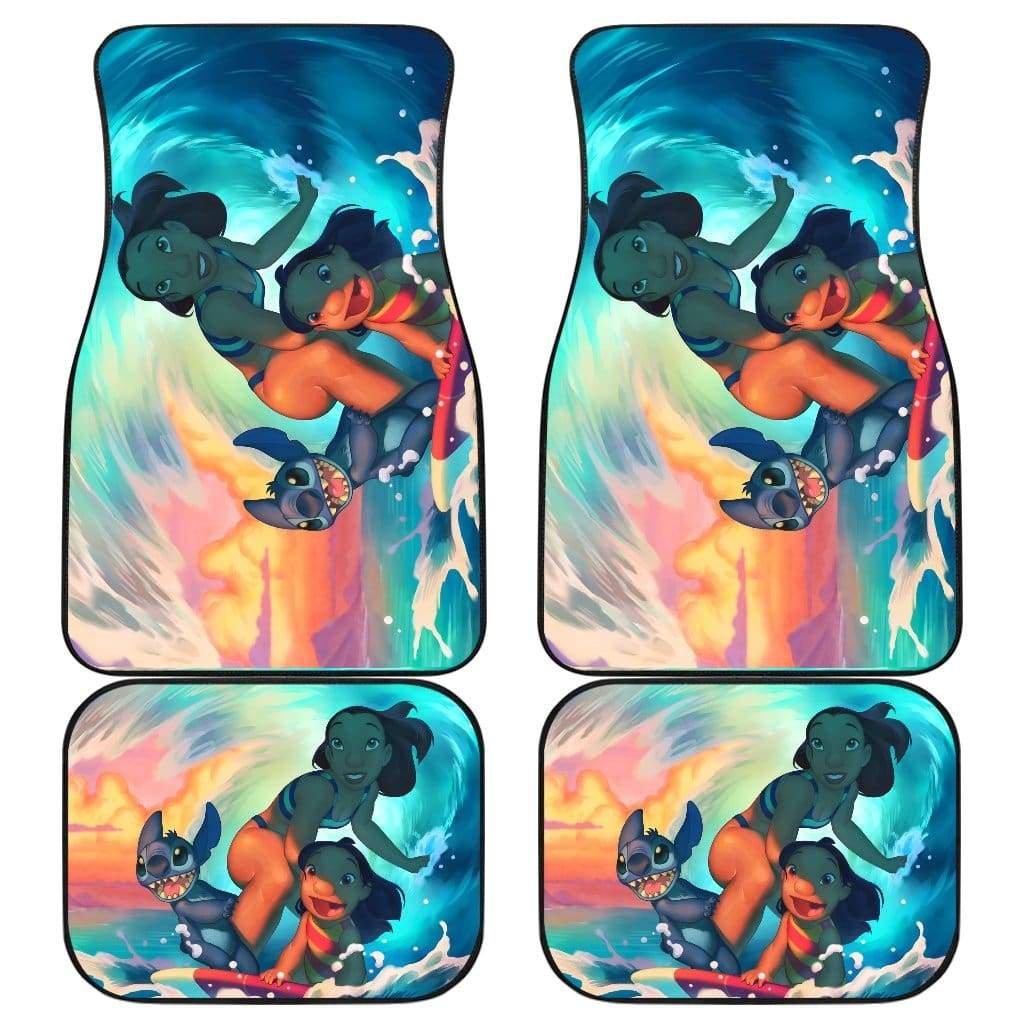 Lilo And Stitch Front And Back Car Mats (Set Of 4)