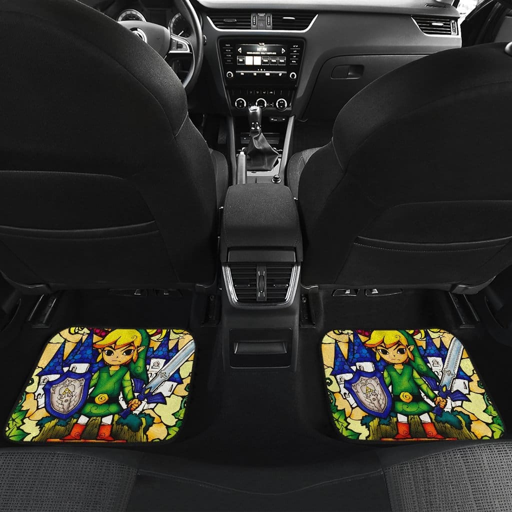 Link Legend Of Zelda Front And Back Car Mats (Set Of 4)