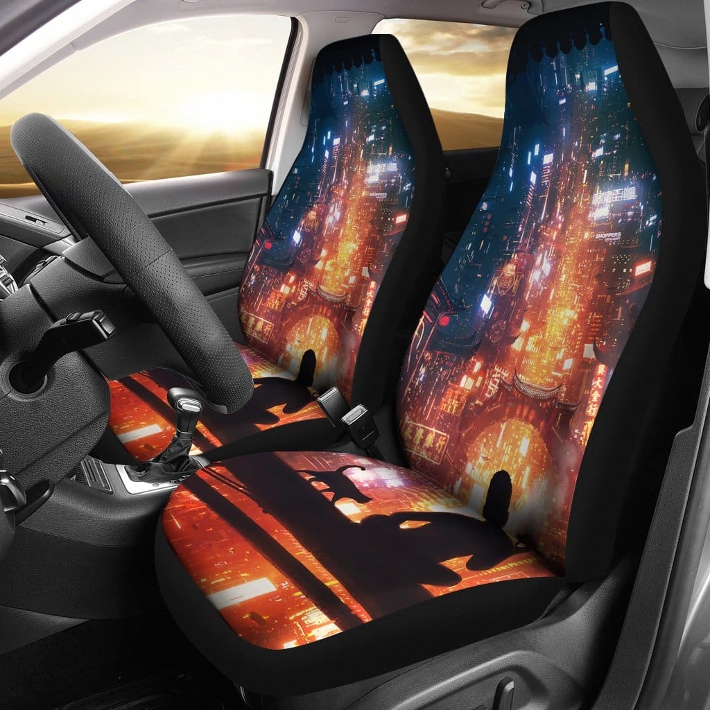 Man And Cat Car Seat Covers Amazing Best Gift Idea