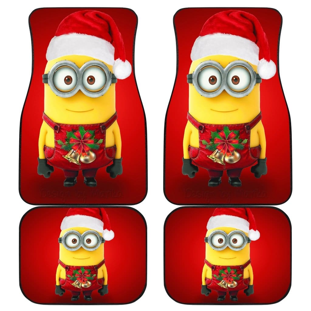 Minion Christmas Front And Back Car Mats (Set Of 4)