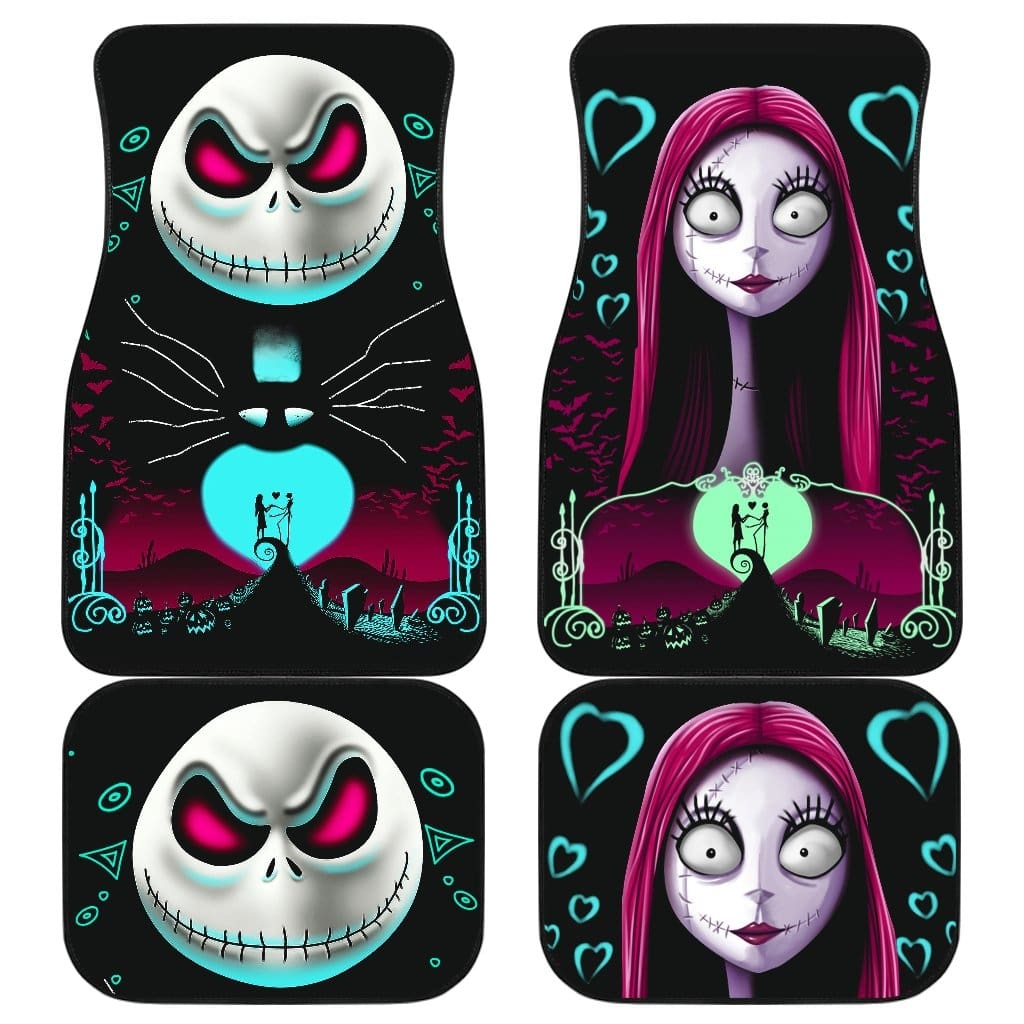Nightmare Before Christmas Front And Back Car Mats (Set Of 4)