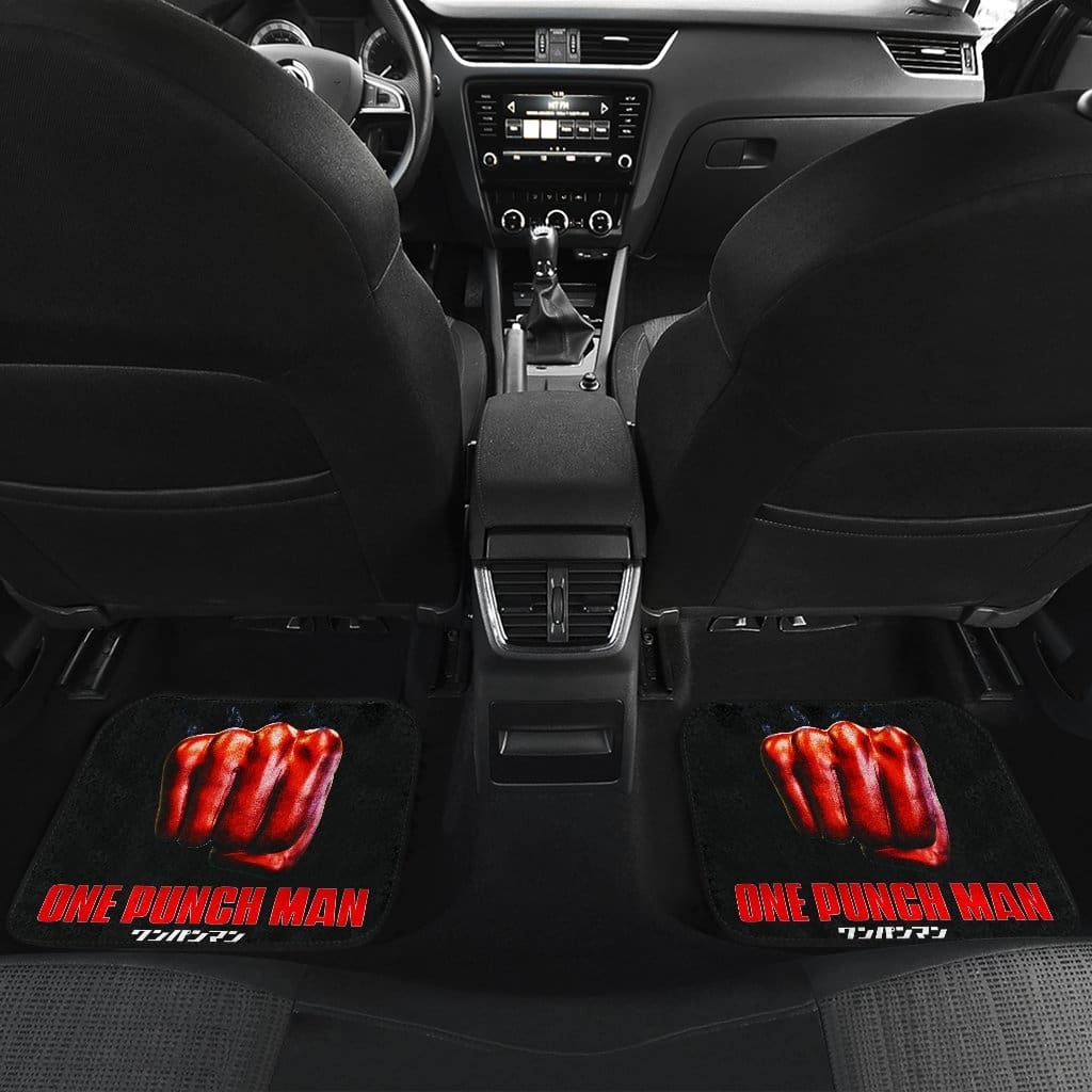 One Punch Man Front And Back Car Mats (Set Of 4)