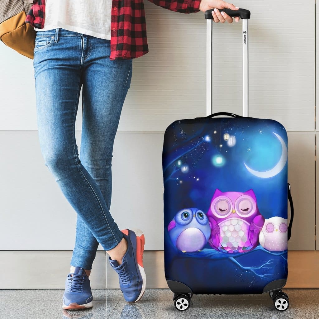 Owl Cute Night Luggage Covers