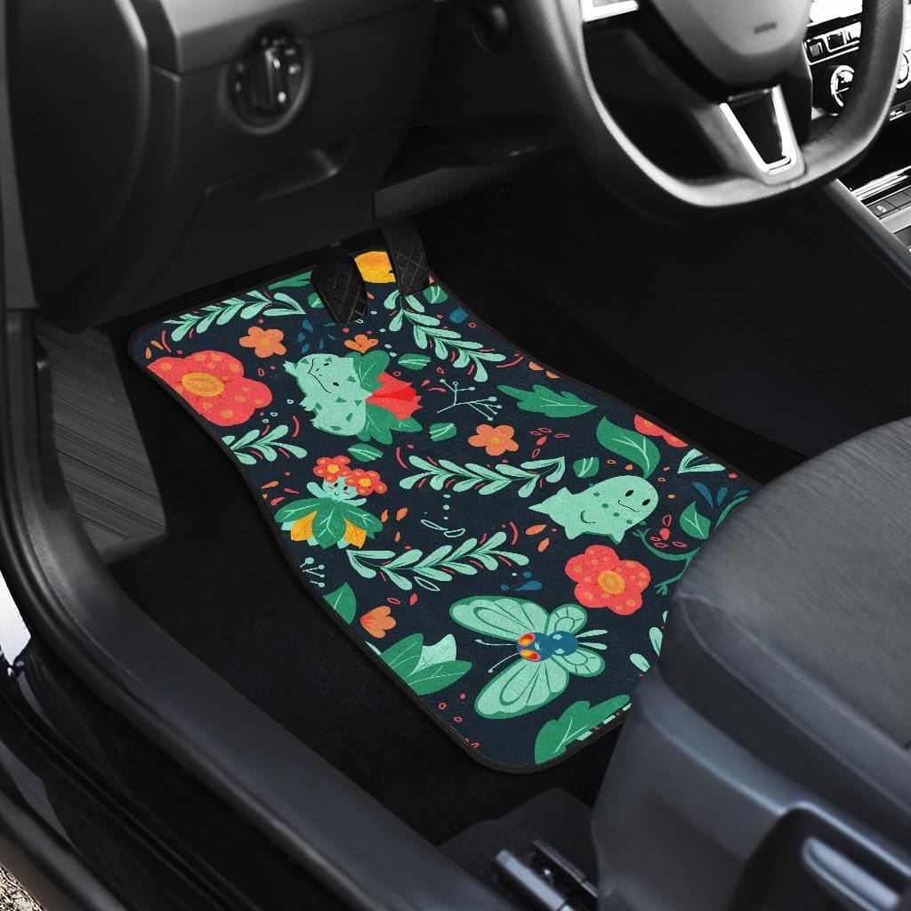 Pokemon Grass Front And Back Car Mats (Set Of 4)