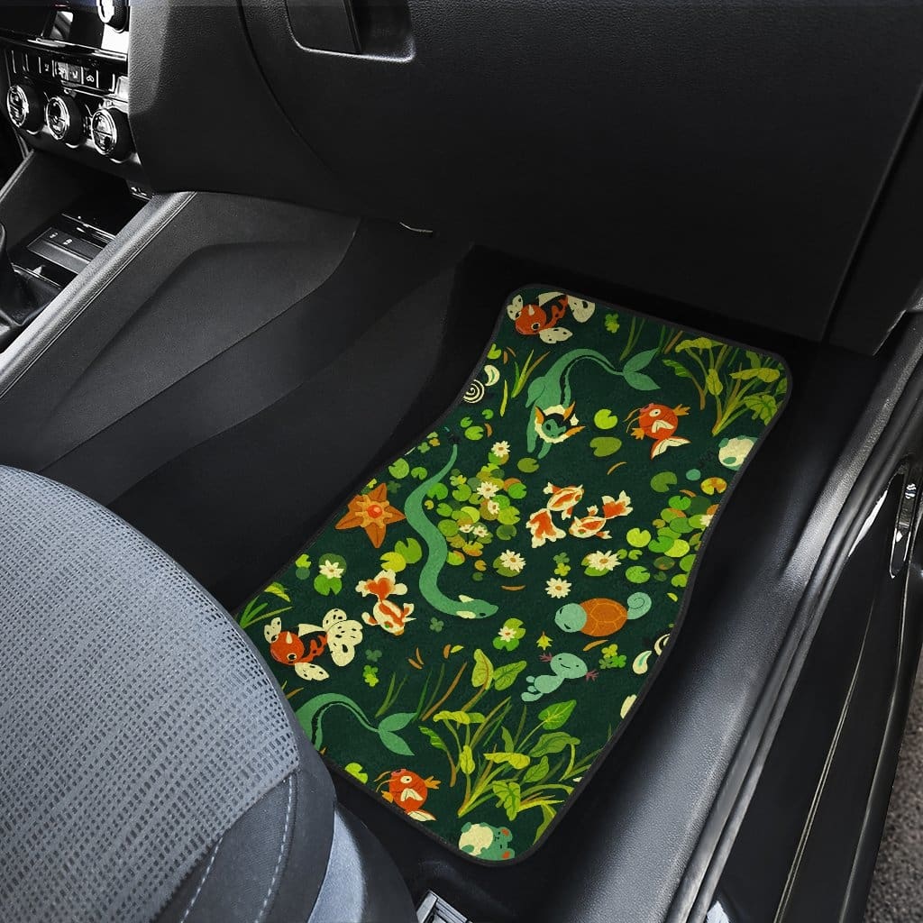 Pokemon Grass Type Front And Back Car Mats