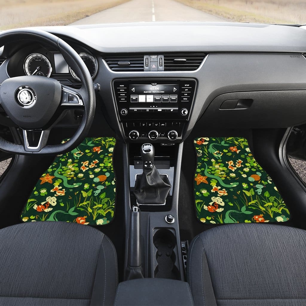 Pokemon Grass Type Front And Back Car Mats