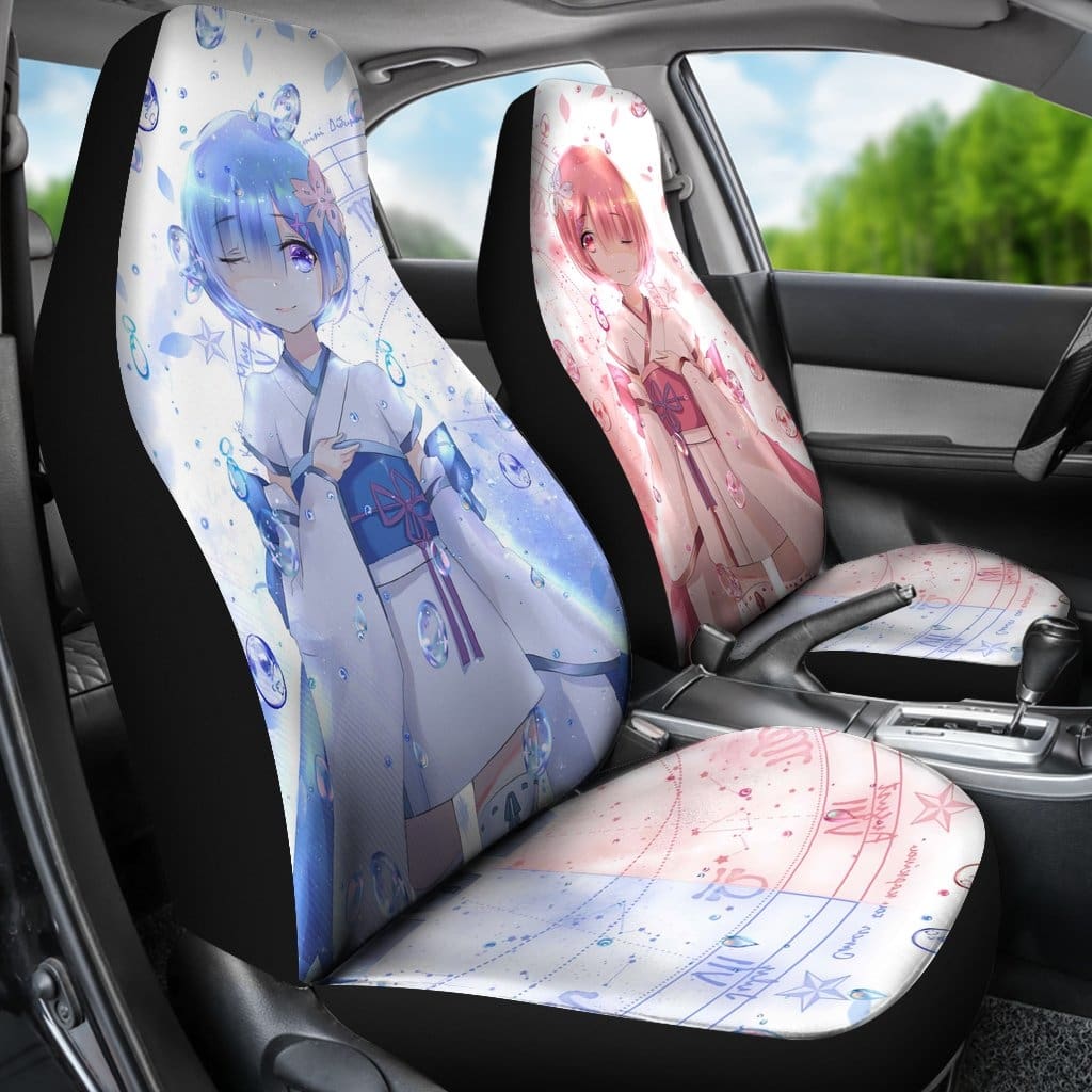 Rem And Ram Re:Zero Starting Life In Another World Car Seat Covers Amazing Best Gift Idea