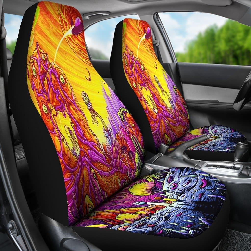 Rick Morty Car Seat Covers Amazing Best Gift Idea