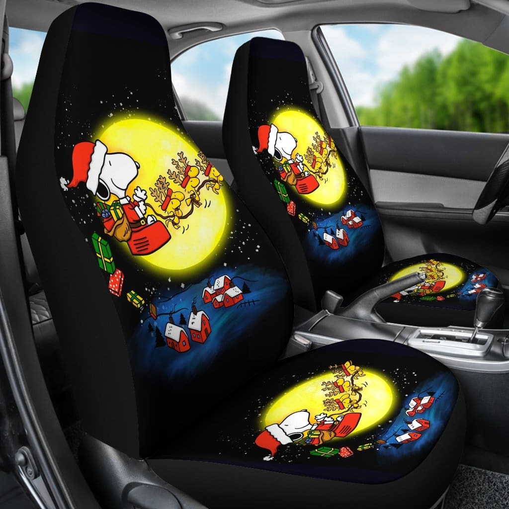 Snoopy Christmas Car Seat Covers Amazing Best Gift Idea