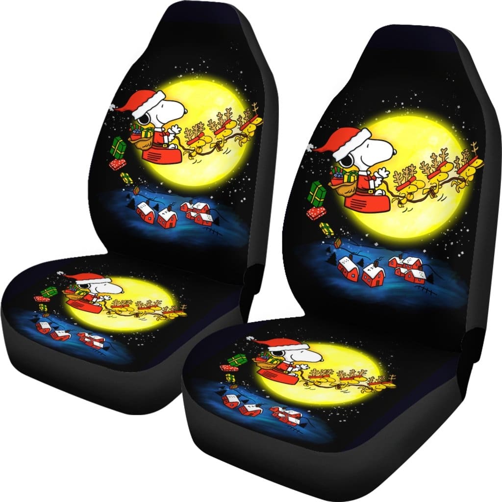 Snoopy Christmas Car Seat Covers Amazing Best Gift Idea