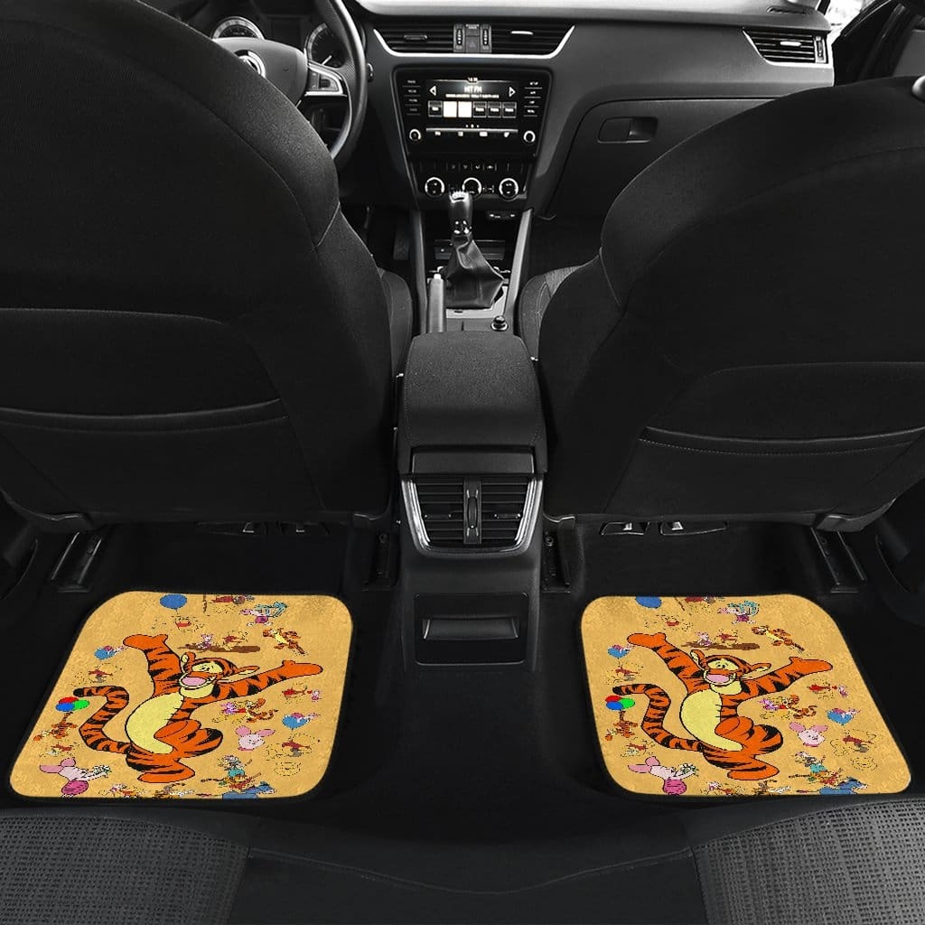 Tiger Winnie The Pooh Front And Back Car Mats (Set Of 4)