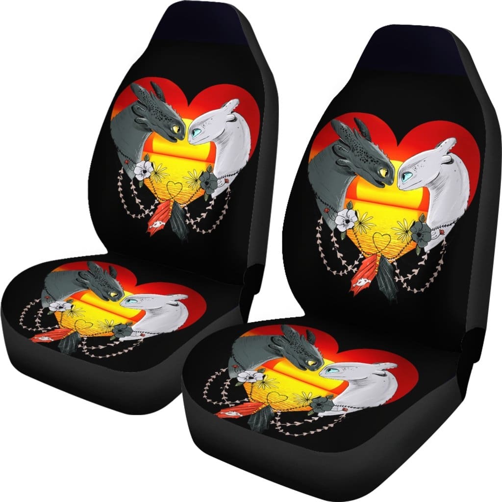 Toothless And The Light Fury Car Seat Covers 1 Amazing Best Gift Idea