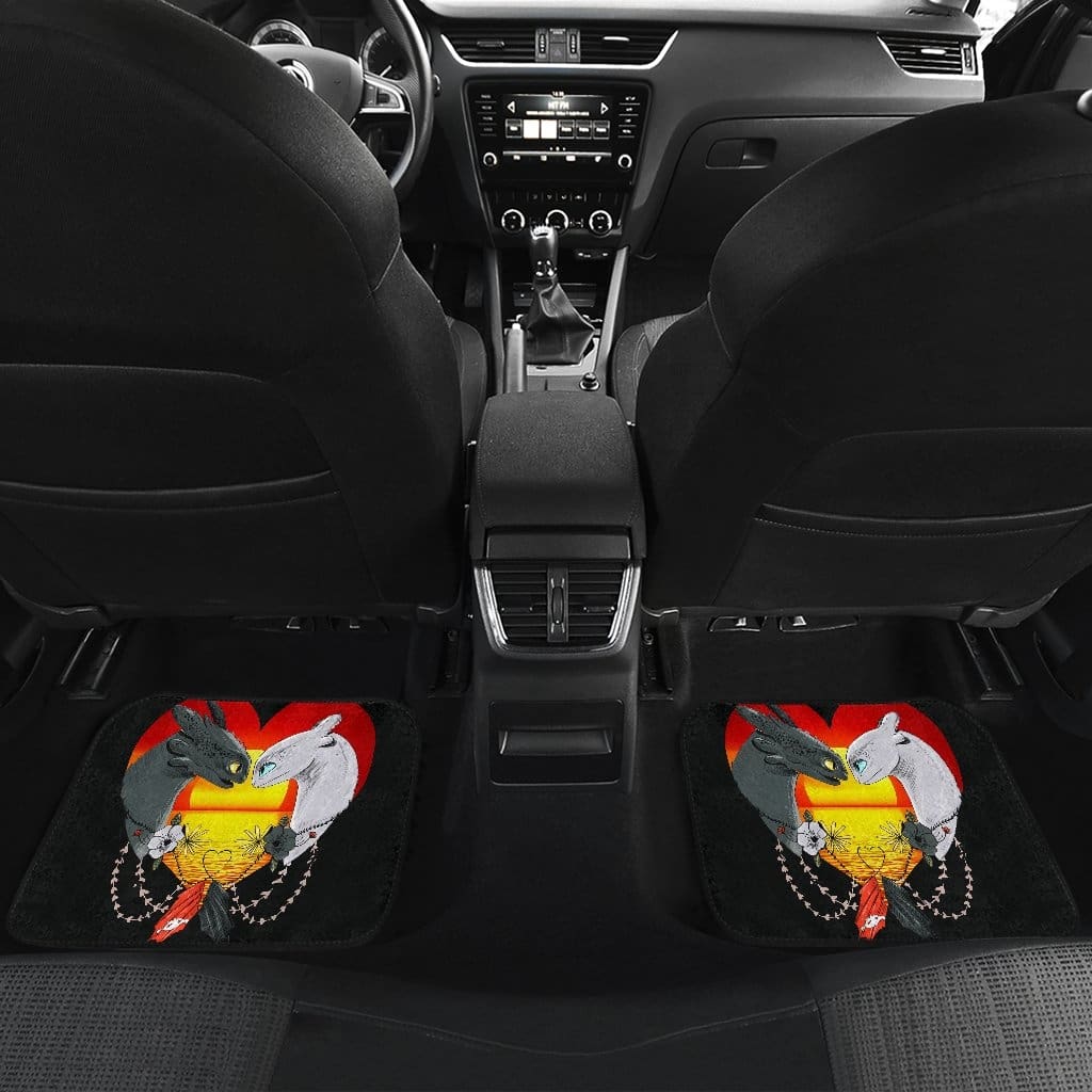 Toothless And The Light Fury Front And Back Car Mats (Set Of 4)