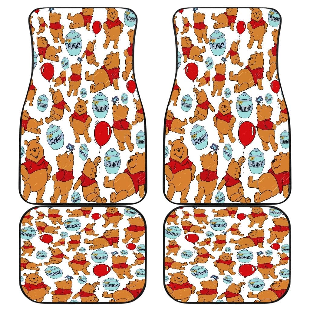 Winnie The Pooh Front And Back Car Mats 7 (Set Of 4)