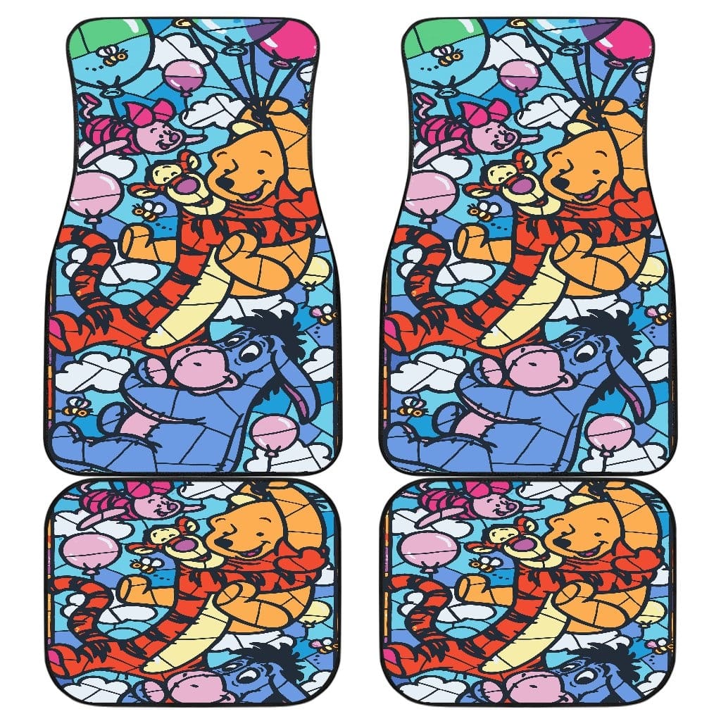 Winnie The Pooh Front And Back Car Mats 9 (Set Of 4)